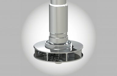 Agitateur turbine autoaspirante à double disques et plats verticaux